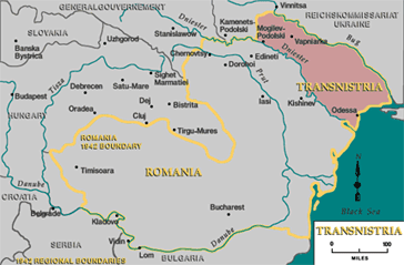 Harta Romania - Transnistria